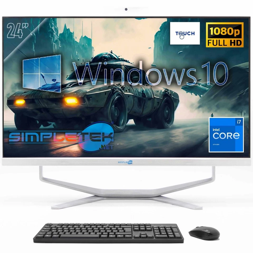 All In One AIO 24" Touchscreen Win10 Core I7 6Th Gen 4GB 120GB Fixed Webcam 2K - Image 1 of 4