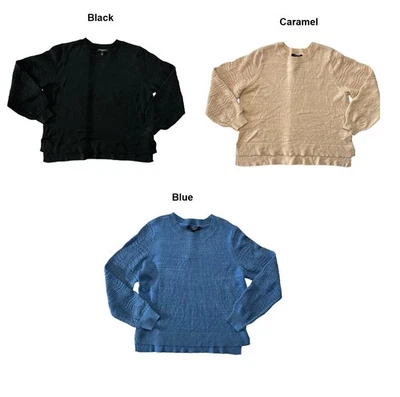 Christian Siriano New York Women's Long Sleeve Crewneck Pointelle Sweater - Image 1 of 2