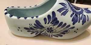 Zapato de cerámica One Delf azul. Porta baratijas estilo holandés flores azules pequeño Maceta - Imagen 1 de 8