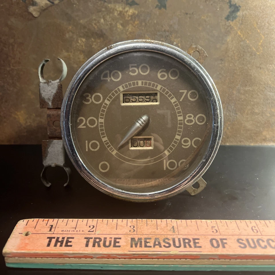 De colección 1930 Ford Coche Velocímetro Cuadro Medidor Cuadro Luz Instrumento Hot Rod Foto 1 de 4