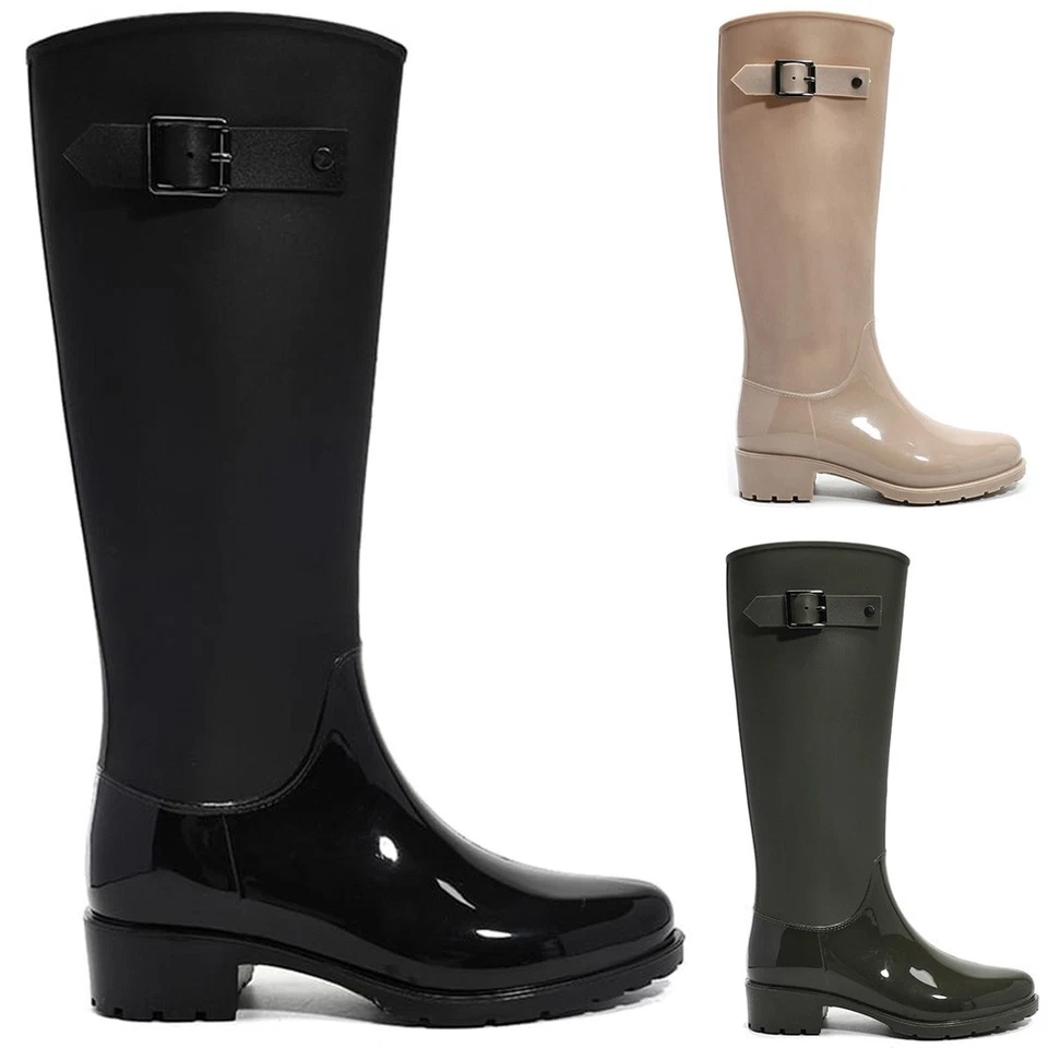 LOUD LOOK Damen Gummistiefel Regenstiefel Schnee Gummistiefel Schuhe Grip Wasserdicht Hund Gassi