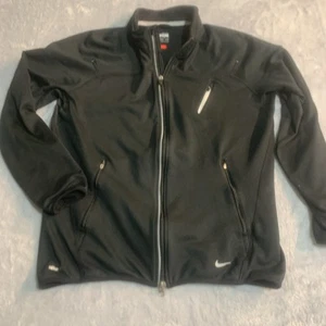 Nike Dri-Fit Men's Full Zip Track Jacket Black / Silver Sz Medium Reflective - Picture 1 of 11