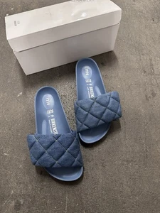 Birkenstock 1774 Sylt Sandals Faded Denim Blue 39 NIB $370 - Picture 1 of 8