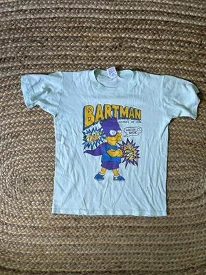Camiseta juvenil Bart Simpson “Bartman” dibujos animados de Los Simpson de los 90 Foto 1 de 4