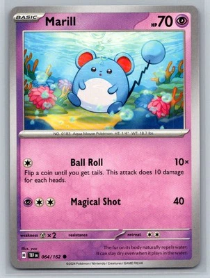 Marill #064/162 SV05: Temporal Forces Common - Pokemon Cards AA6 - Image 1 of 2