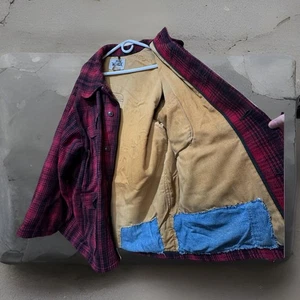 Vintage Woolrich Jacket Mens 50 Mackinaw Buffalo Plaid 50’s Chore Repairs Thrash - Picture 1 of 18