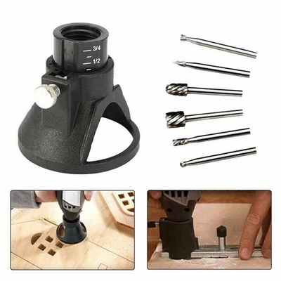 Dremel Rotary Multi Tool Cutting Guide HSS Router Drill Bits Set Attachment Kit - Image 1 of 4