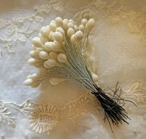 RARE Antique NOS Wax Millinery Flowers Vintage Hats Bridal Dolls Crafts - Picture 1 of 3
