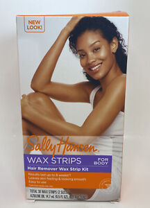 Sally Hansen Wax Strips Hair Remover Kit For Body 30 Strips 2 Sizes New W/Box
