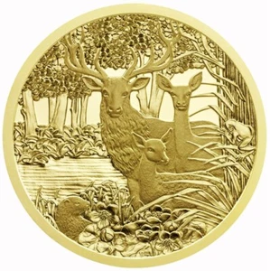 100€ Österreich Goldmünze Wildtiere - Der Rothirsch 2013 PP - Picture 1 of 3