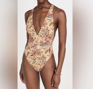 EUC Ulla Johnson Floral Luz Maillot Calla Lily One Piece Swimsuit Sz XL - Picture 1 of 9