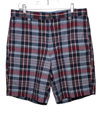 Chaps Mens Plaid Shorts 36 Blue Red - Image 1 of 4