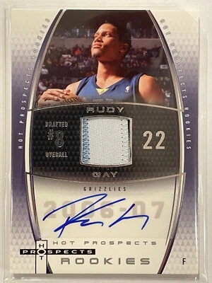 2006-07 Fleer Hot Prospects /150 Rudy Gay #67 Rookie Auto RC Memphis Grizzlies - Image 1 of 3