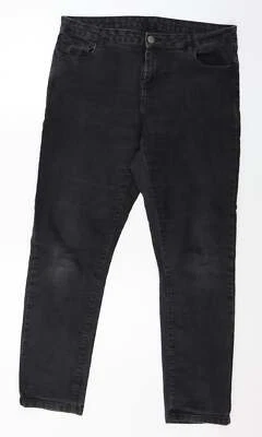 Dorothy Perkins Womens Grey Cotton Blend Skinny Jeans Size 14 L27 - Image 1 of 4