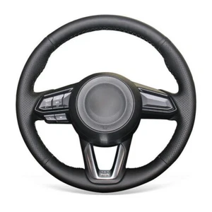 Custom Leather Steering Wheel Cover for Mazda 6 Mazda 3 CX-3 CX-5 CX-9 2017-2019 - Picture 1 of 8
