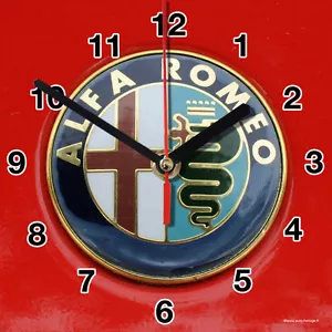 HORLOGE MURALE Logo Alfa Romeo -01M - Picture 1 of 1