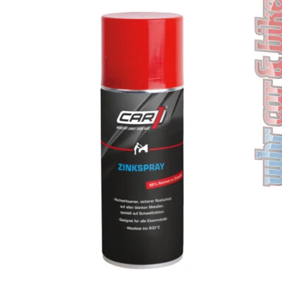 CAR1® Car1 Zinkspray Rostschutz auf Metall und Schweißnähten hitzefest bis 600°C