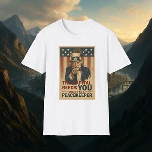 Hunger Games President Snow Softstyle T-Shirt, Peacekeeper Core Tee - Picture 1 of 27