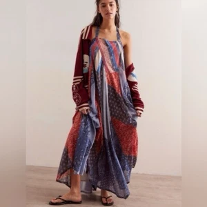 Free People Heritage Maxikleid Flagge Bandana Americana XS UVP $ 298 - Bild 1 von 7