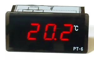 LED-Thermometer digital -30° +100°C 12V 24V Digitalthermometer Einbauthermometer - Bild 1 von 1