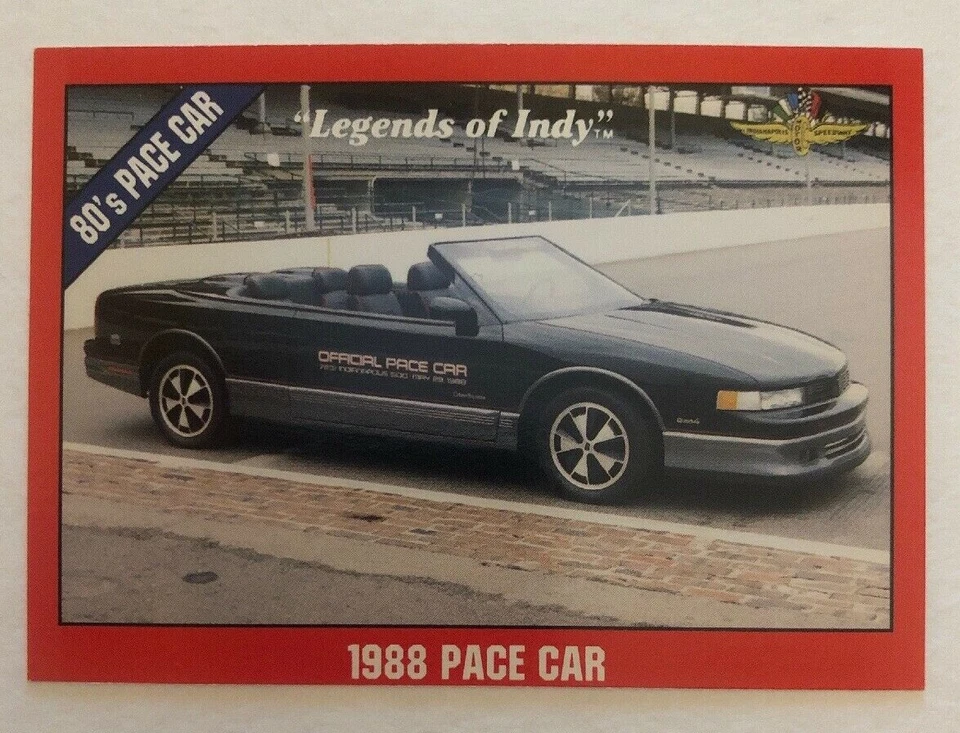 1988 OLDSMOBILE PACE CAR CARD Legends of Indy #55 Indianapolis 500 Trading Card - Image 1 of 2