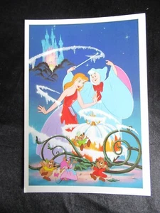 CARTOLINA CENERENTOLA WALT DISNEY VINTAGE 1980/90 GADGET POSTCARD EDITION - Picture 1 of 4