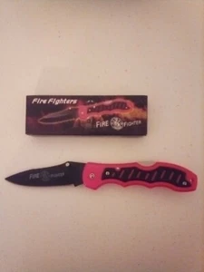 Fire Fighters 4 1/2" Lockback Knife SS Blade with Black Finish NEW. (IL) - Picture 1 of 2