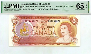CANADA $2 DOLLARS 1974 BANK OF CANADA BC 47 a LUCKY MONEY VALUE $125