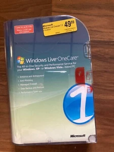 Microsoft Windows Live One care Software Antivirus Antispyware Firewall Unused - Picture 1 of 5