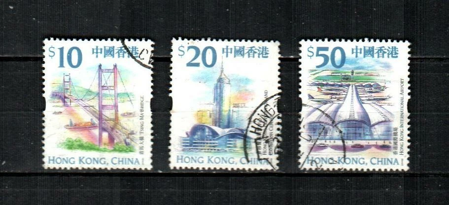 HONG KONG Scott's 872-74 ( 3v ) Landmarks F/VF Used ( 1999 )  - Image 1 of 1