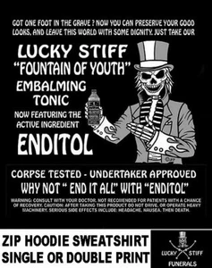 Felpa con cappuccio zip End It All Enditol Tonic Corpse testata Undertaker approvata - Foto 1 di 12