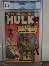 INCREDIBLE HULK #6 CGC 6.5 1962 Marvel-Silver-Age Comic
