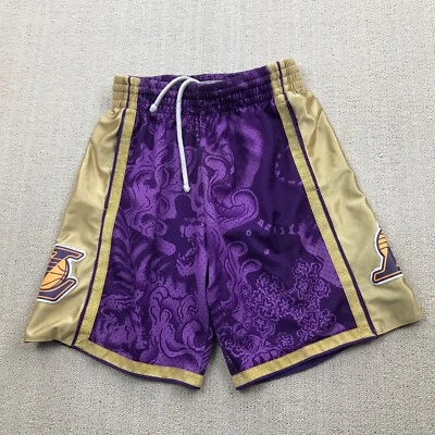 Pantalones Cortos de Baloncesto Los Angeles LA Lakers Para Hombre Pequeños Púrpura Dorado Mitchell Ness Foto 1 de 4