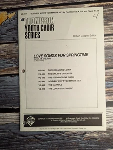 Soldier, Won't You Marry Me? by  Paul Halley - Choral Sheet Music - G - Picture 1 of 3