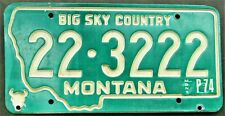 3 Imbedded in 22222s on 1974 MT Big Horn County (22) Plate, Where Custer Erred!!