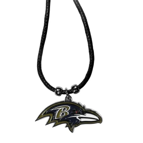 Baltimore Ravens Cord Necklace with Logo Charm NFL Football Licensed Jewelry Cover