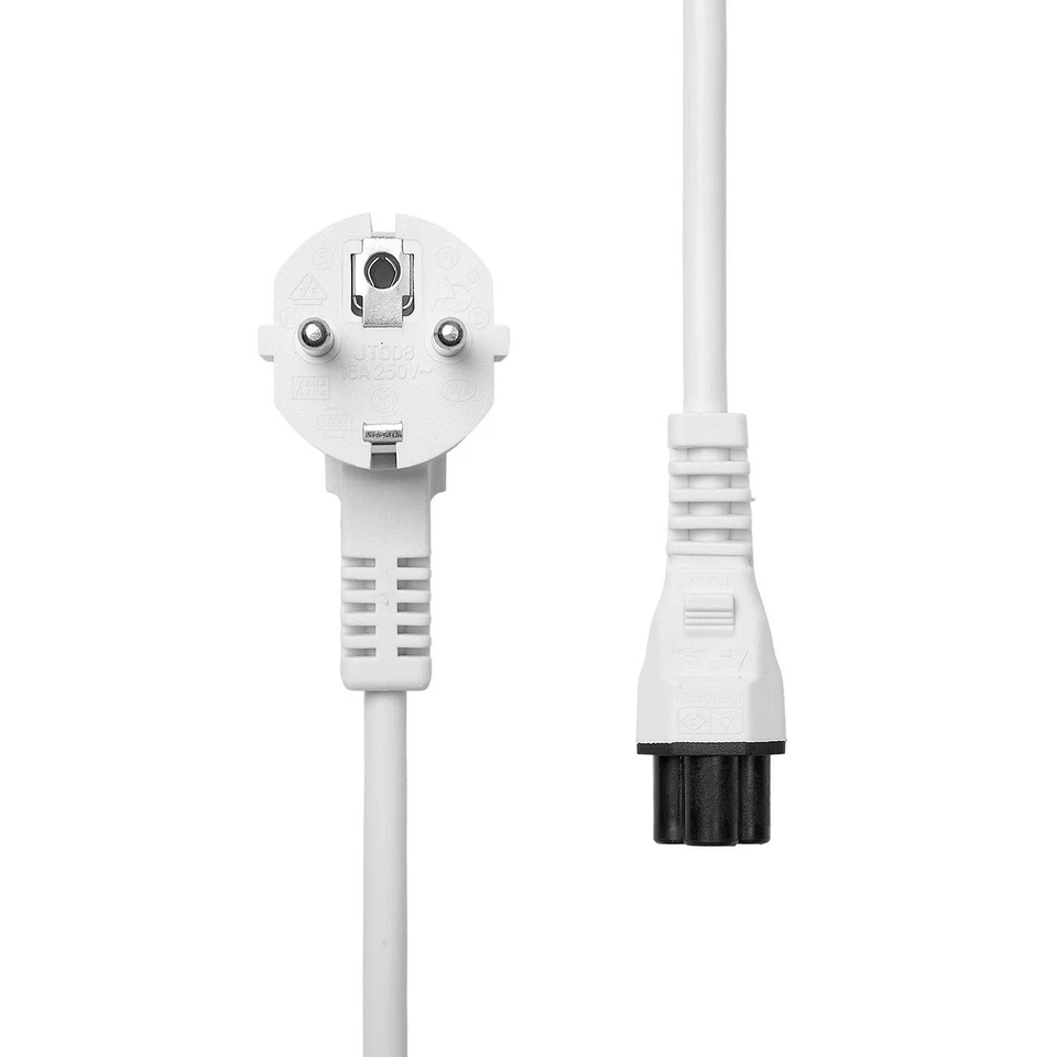ProXtend Power Cord Schuko Angled to C5 5M White Bianco Spina di alimentazione d - Immagine 1 di 1