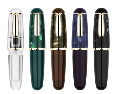 Majohn Q1 Mini Cuentagotas Pluma Estilográfica Resina Pluma de Bolsillo Corto EF/F Caja de Plumas de Regalo Foto 1 de 3