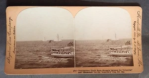 P7/ PHOTOGRAPHIE PRESSE, INTERNATIONAL YACHT RACE btw COLUMBIA & SHAMROCK, 1899 - Picture 1 of 7