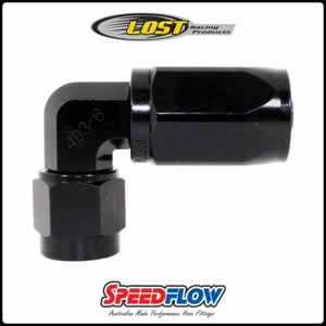 Speedflow -6 AN 90° Power Steering Hose End Fitting 493-06 BLK - Picture 1 of 1