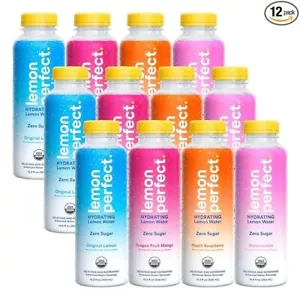 Lemon Perfect 4-Flavor Variety Pack Flavored Lemon Water, 15.2 fl oz (12-Pack) - Picture 1 of 7