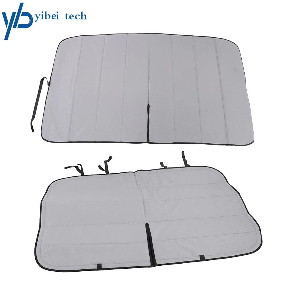 For 2015-2022 Ford Transit Van Right Passanger&Front Window Cover Set Silver - Image 1 of 4