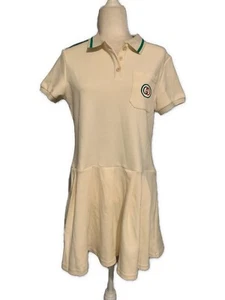 Gucci Womens Ivory Green Red Sport Tennis Short Sleeve Mini Dress Large - Picture 1 of 7