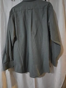 Croft & Barrow Men Oxford Wrinkle Resistant Grey Long Sleeve Shirt 17 34/35 - Picture 1 of 8