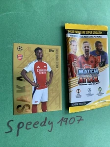 Topps Match Attax Champions League 24/25 Gold Edge Edition Saka Arsenal #GE3 - Picture 1 of 1