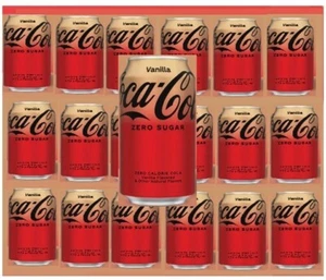 Coca-Cola Vanille Soda Pop Null Zucker, 12 fl oz, 18er Pack - Bild 1 von 3