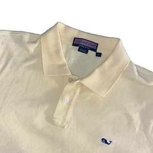 Polo golf casual Vineyard Vines uomo grande gialla manica corta cotone maglia - Foto 1 di 8