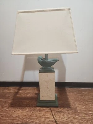 Fine Art Lamps, Hialeah, FL. Table Lamp, Bronze & Stone, Nautical Theme, NICE! - Image 1 of 4