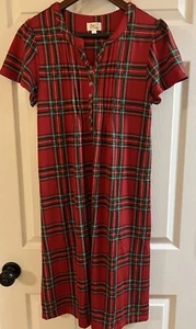 CAMISÓN A CUADROS ROJO ARIA ROPA DE DORMIR PEQUEÑA FRANELA SUAVE NAVIDAD VACACIONES CLÁSICO - Imagen 1 de 6