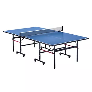 Ping Pong Table Foldable Table Tennis Game Table Indoor with Clamp Net - Picture 1 of 12